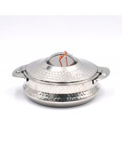 Round stainless steel food container 1 liter
