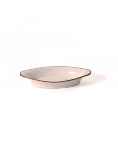 Porcelain white plate dotted