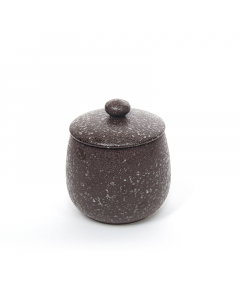 Brown porcelain box with cover