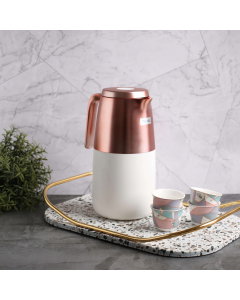 Thermos soft 1 liter white rose