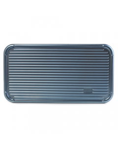 Serving tray large blue stainless steel