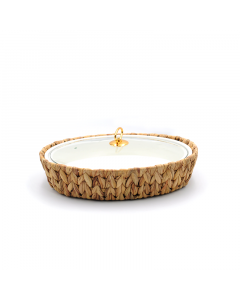 Porcelain oval serving dish