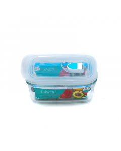 A can   a glass with a plastic cover   450 ml