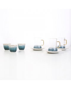 Cups Set 18 Pieces Blue