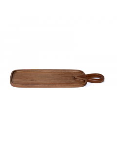 A large wood serving bowl