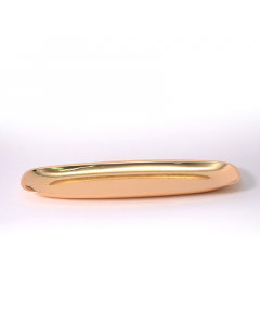Golden oval serving plate