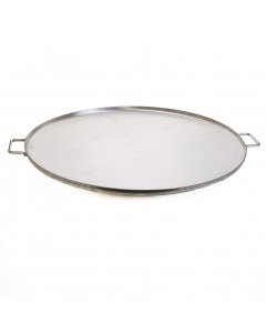 Two-handed steel frying pan