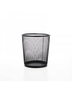 Small black round waste basket