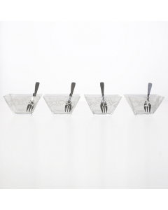Dessert serving set 4 pieces + forks