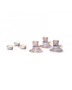 tea and cawcups set 18 gray sects