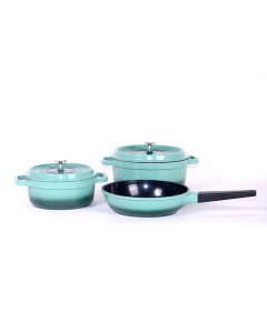 5-piece pot set, green