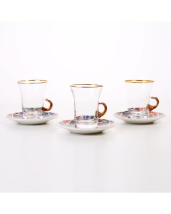 tea cups colored pieces