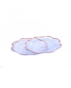 Serving plate set of 2 pieces