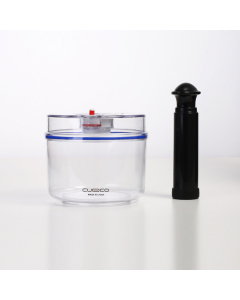 A transparent storage package 0.7 liters