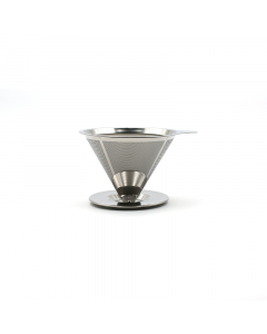 Stainless Steel c fee filter with a base