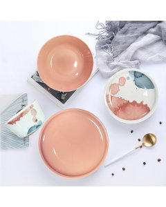 Dinner set 8 pieces brown