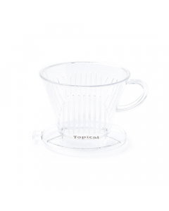 Plastic filter with a flat base