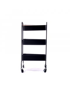 Black 3-tier shelving cart