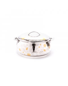 2.5 liter golden Indian steel container