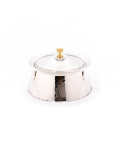 Silver embossed food container 2.5 liters