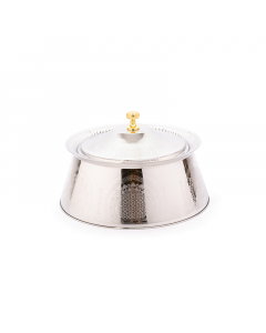 Silver embossed food container 3.5 liters