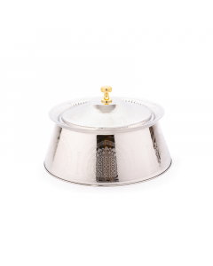 Silver embossed food container 5 liters