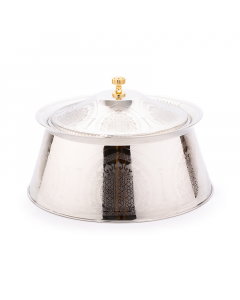 Silver embossed food container 7.5 liters