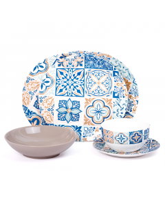 Dinner set 24 pieces with inscription