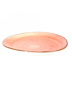 Large orange porcelain bowl