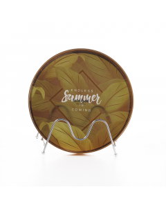 Small round green gilded serving taveriya