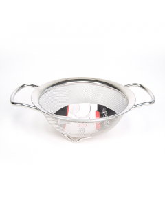 Steel strainer with two hands, size 17.5