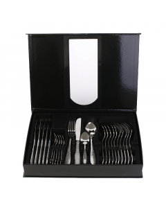 Spoon Bag 24 Pieces, Steel Silver