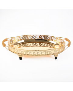 gold serving tray
