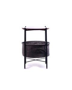 Serving table + black basket