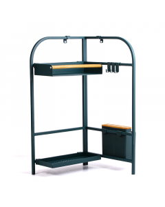 Green spice container organizer rack