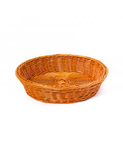 Medium brown rattan serving tray