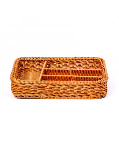 Brown rectangular divider tray