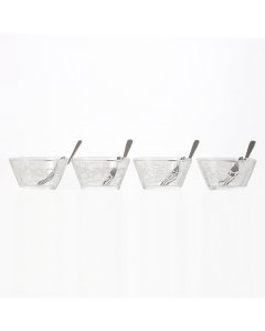 Dessert serving set 4 pieces + forks