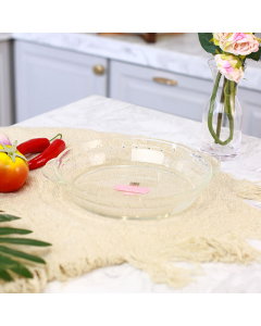 Round glass oven tray