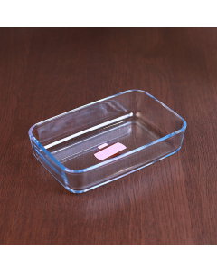 Rectangular glass oven tray