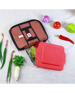 Glass oven tray with lid + bag