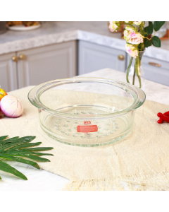 Round glass mandi pot