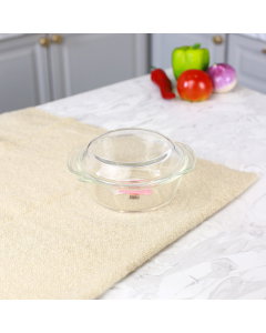 Glass bowl with lid
