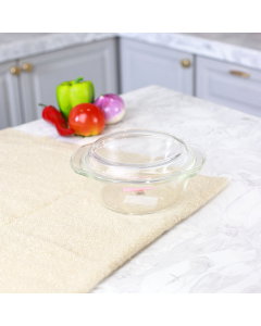 Glass bowl with lid