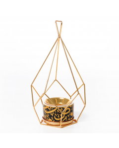 Incense burner with golden decoration