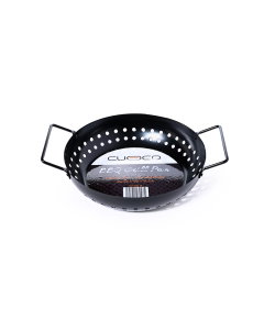Grilled, circular opening