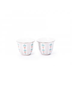 A set of small silver coffee cups, 12 pieces