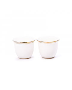 A set of large golden coffee cups, 12 pieces