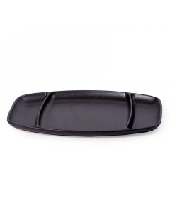 Black porcelain plate