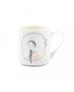 Porcelain cup with white hand